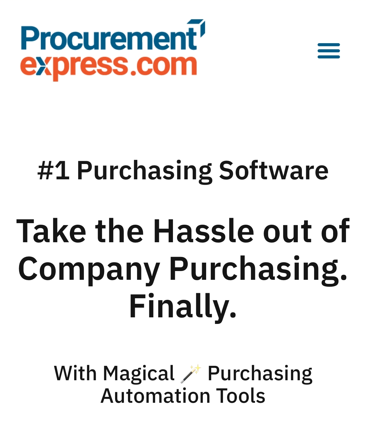 ProcurementExpress’s magical purchasing tools